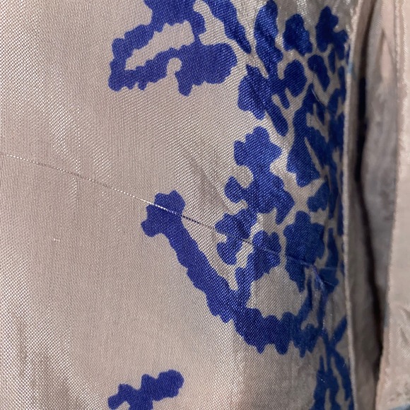 Lisa Corti Dress Pale Pink Stripe Floral Size Large - Picture 5 of 5